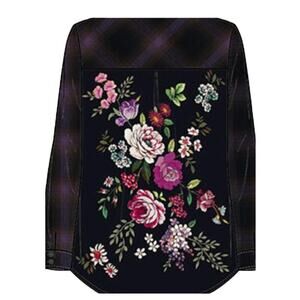 Johnny Was Contrast Back Shirt - Georgiana Tessa Plaid Medium